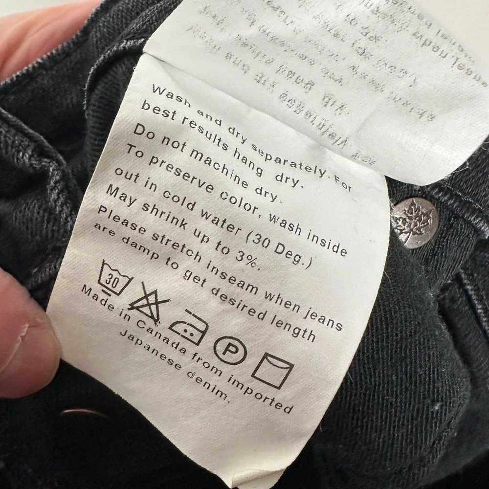 Naked Famous‎ Japanese Denim Black Overalls Womens Size Medium Canada Made Jeans - Picture 13 of 16